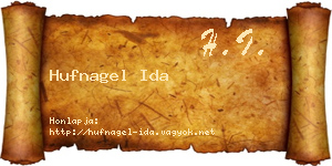 Hufnagel Ida névjegykártya